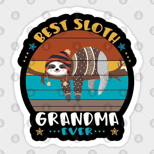 best sloth grandma ever Sticker by TarikStore